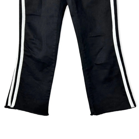 InWear Cropped Kickflare Black Jeans w White Double Side Stripes - Picture 6 of 8